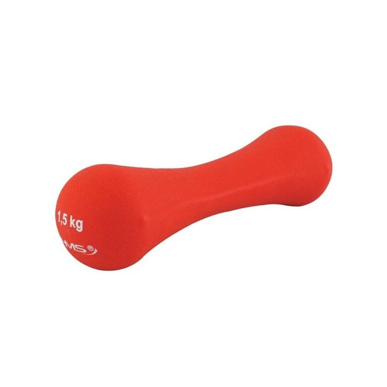 HMS Fitness 17025 Dumbbell made of cast iron with neoprene coating 1.5kg orange - 1 piece