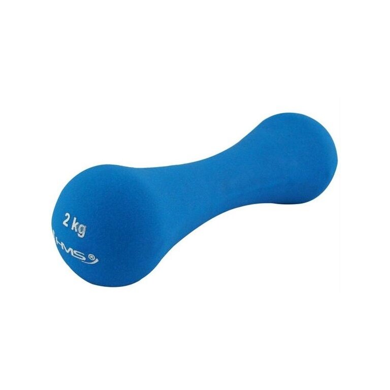 HMS Fitness 17025 Dumbbell made of cast iron with neoprene coating 2kg blue - 1 piece