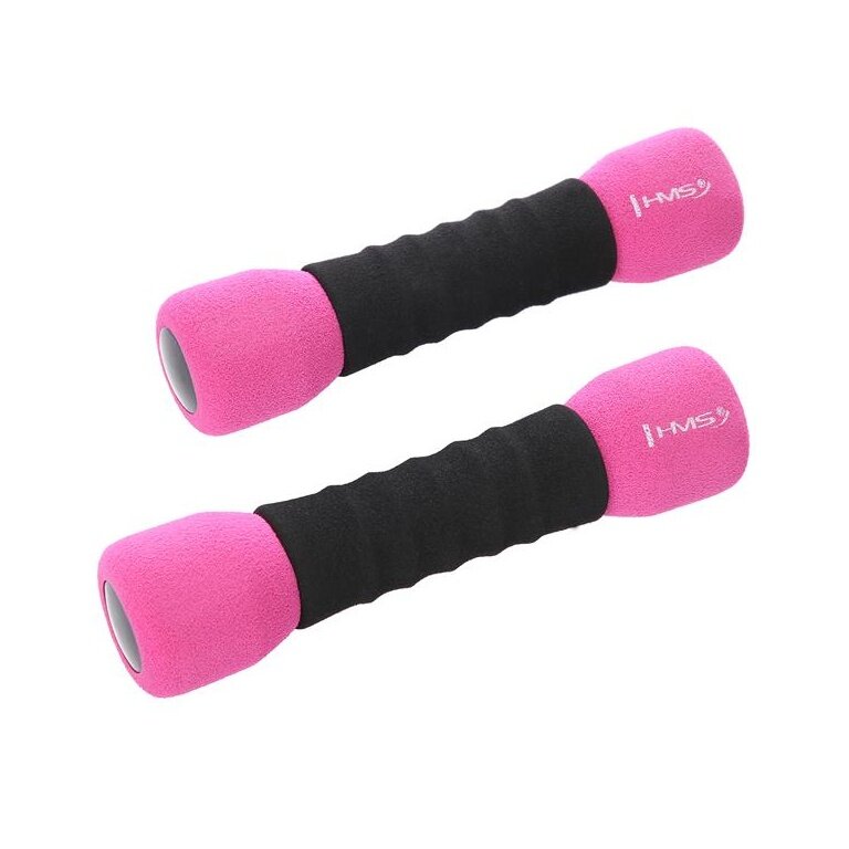 HMS Fitness CM06 soft dumbbells (2x1kg) black/pink