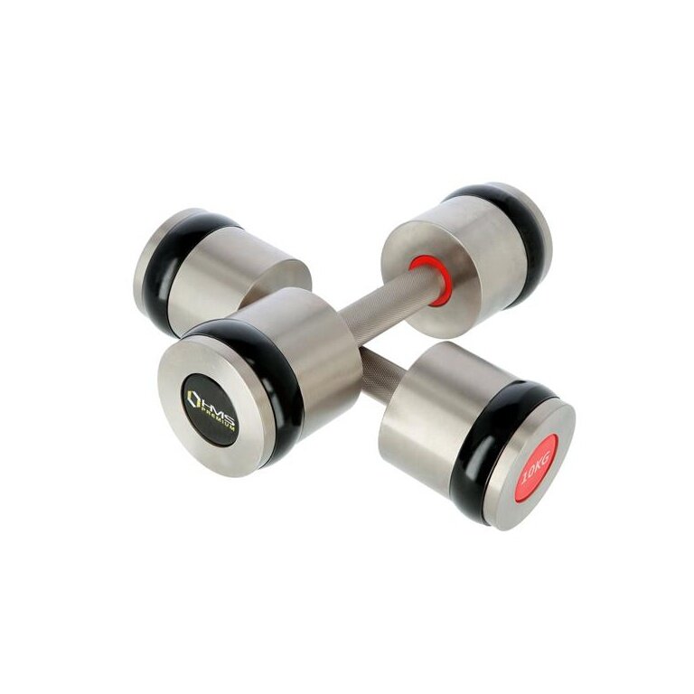 HMS Fitness Premium HH10 chrome dumbbell 2x10kg