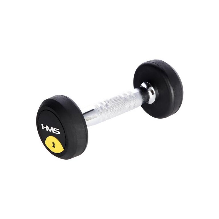 HMS Fitness Pro Dumbbell with Rubber Coating 2 kg - 1 Piece