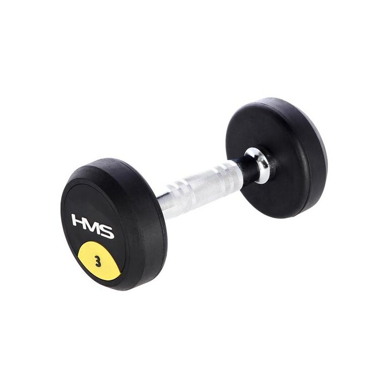 HMS Fitness Pro Dumbbell with Rubber Coating 3 kg - 1 Piece
