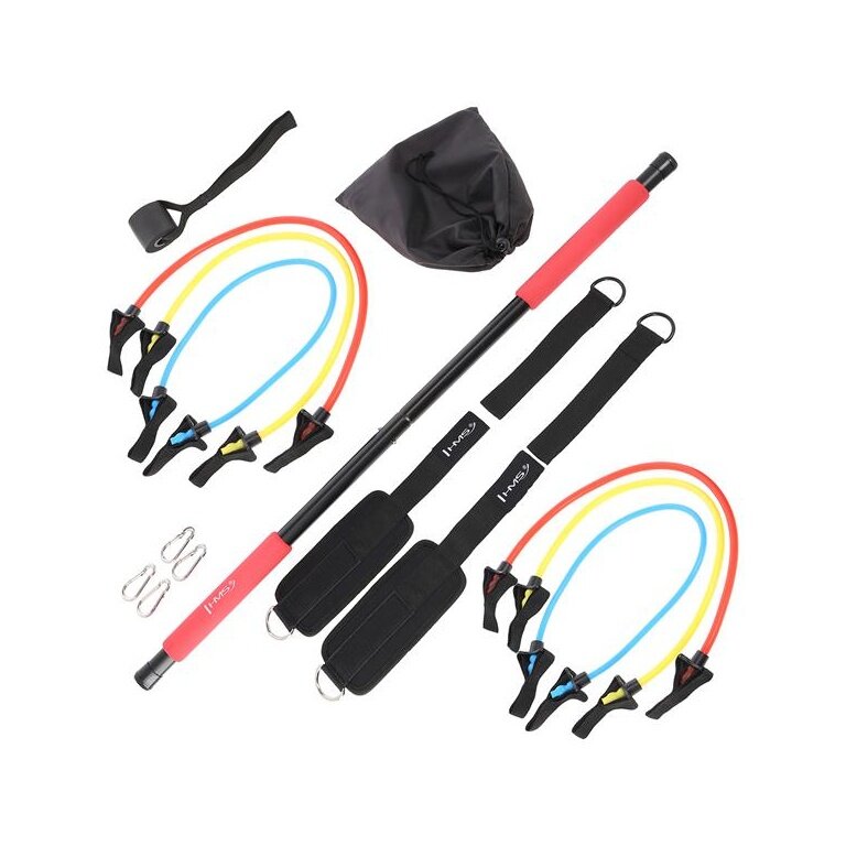 HMS Fitness Pilates Bar Set DC31 93cm, up to 20kg red/yellow/blue