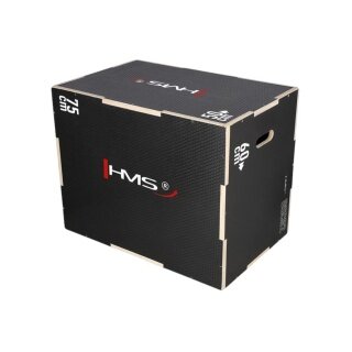 HMS Fitness Jump Box DSC02 Plyo Box (Wooden Box, 75x60x50cm) black