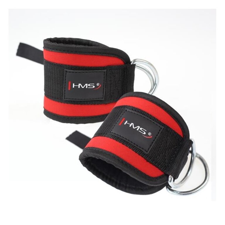 HMS Fitness Foot Straps OPX01 red/black - 2 pieces