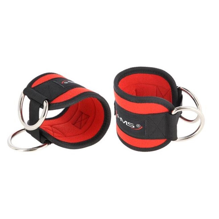 HMS Fitness Foot Straps OPX02 red/black - 2 pieces