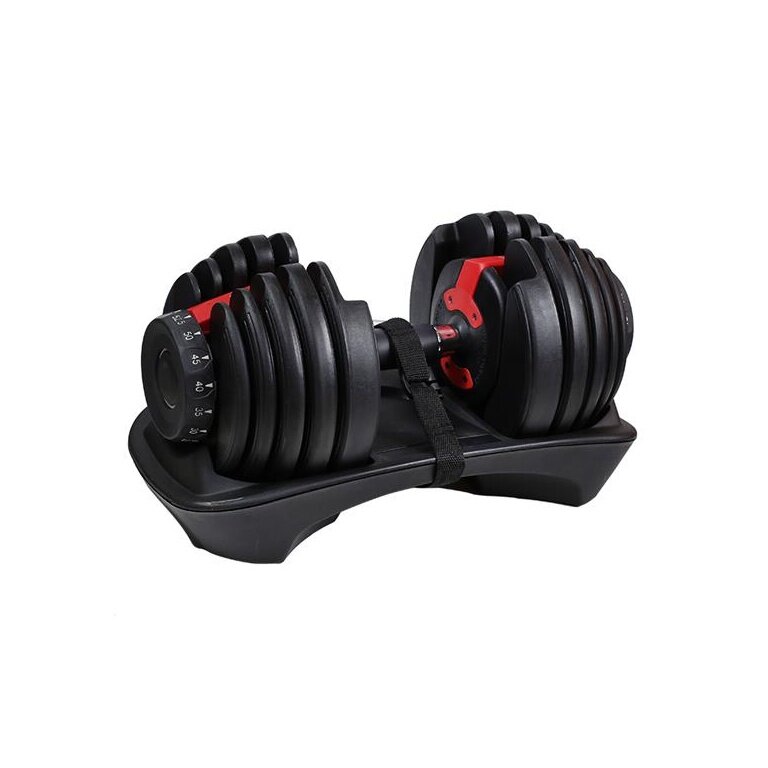 HMS Fitness Adjustable Dumbbell SR52 (10 weight plates, 2.2 - 23.8 kg)
