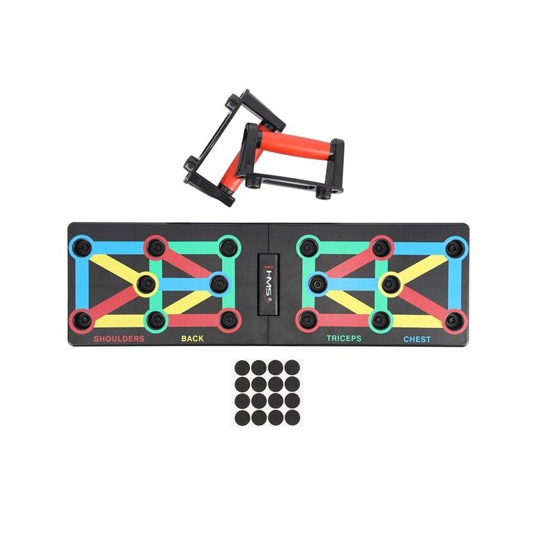 HMS Fitness PU12 Multifunctional Push-Up Board black/multicolored