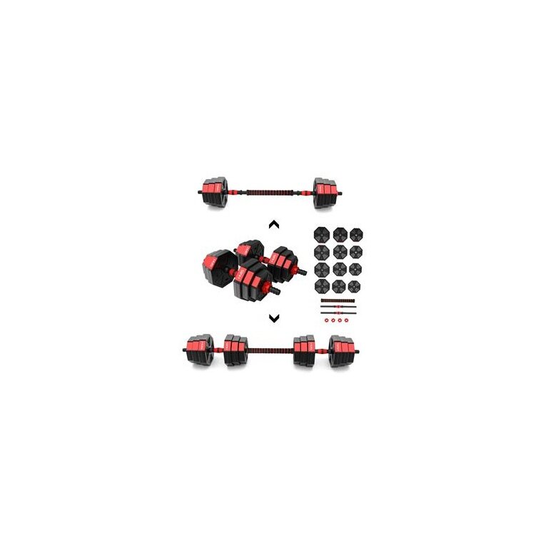 HMS Fitness SGK20 Bar Dumbbell-Barbell (octagonal) made of Composite 20kg