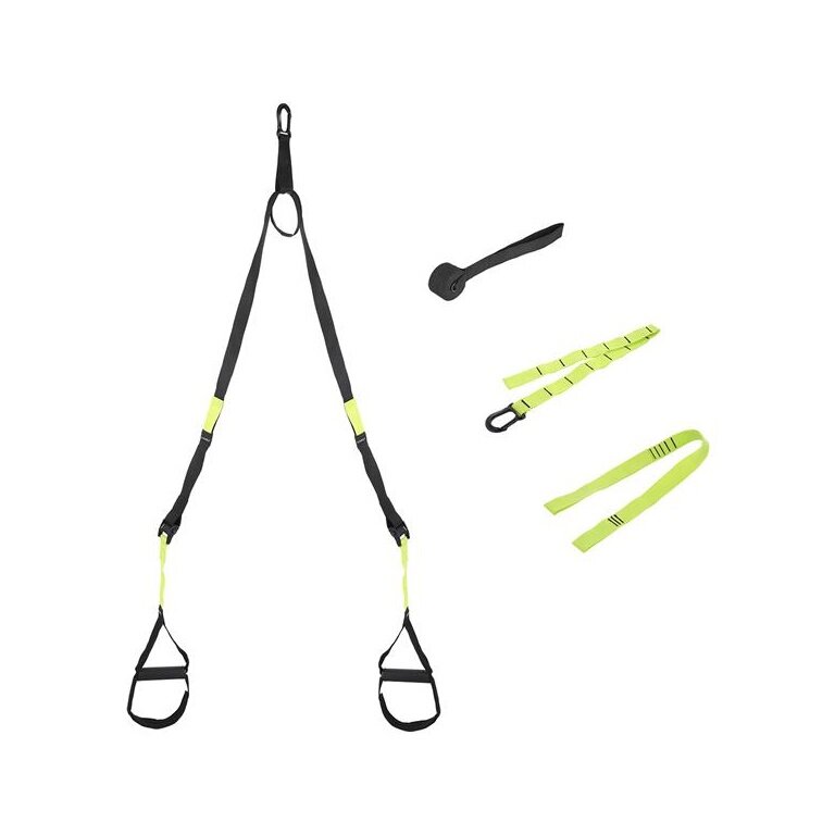 HMS Fitness Slingtrainer TX11 Set with Training Bands - black/lime