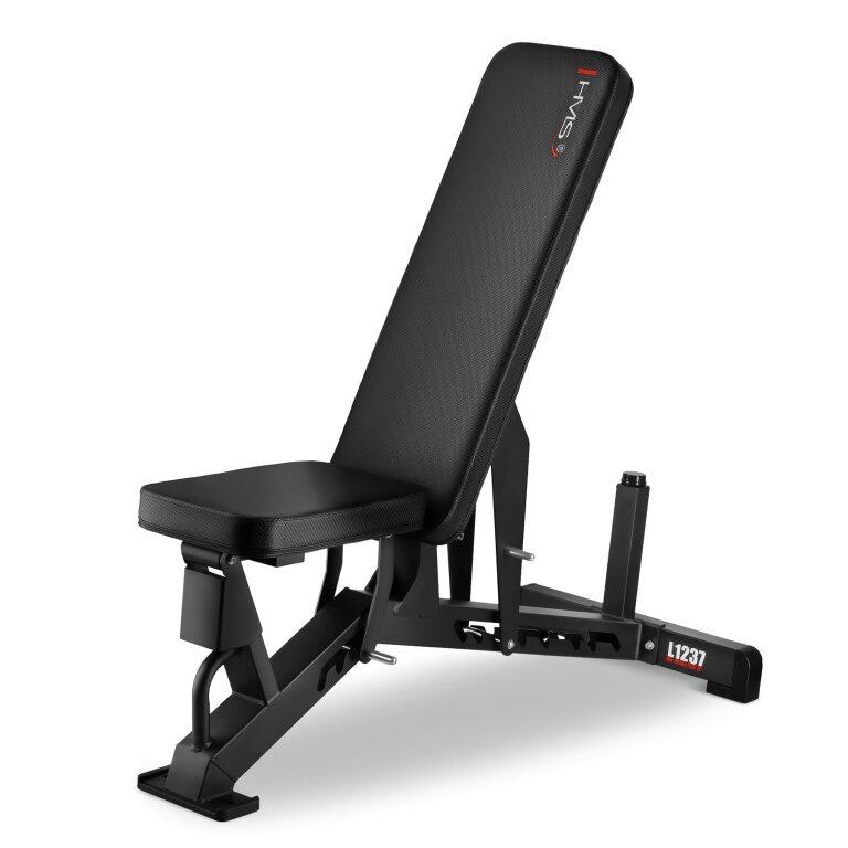HMS Fitness Training Bench Adjustable L1237 (Semi Commercial) black - 1 piece -