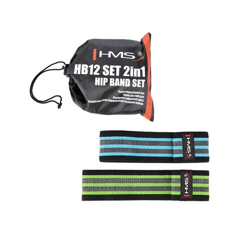 HMS Fitness Band HB12 Set 2in1 Hip Bands - 2 pieces