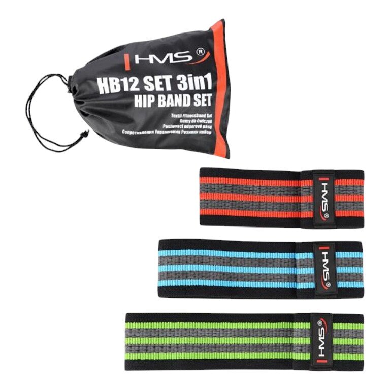 HMS Fitness Band HB12 Set 3in1 Hip Bands - 3 Pieces