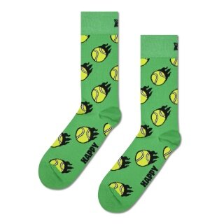 Happy Socks Daily Sock Crew Tennis Ball Green - 1 Pair