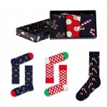 Happy Socks Daily Socks Crew Gingerbread Gift Box - 3 Pairs
