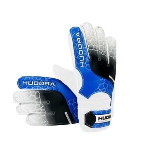 Hudora goalkeeper gloves size M (soft padding, Velcro fastener) blue - 1 pair