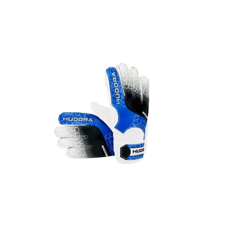 Hudora goalkeeper gloves size S (soft padding, Velcro fastener) blue - 1 pair