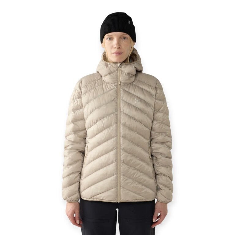 Haglöfs Särna Mimic II Hood Insulated Jacket (warm, filled with MIMIC Gold) beige ladies