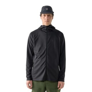 Haglöfs Fleece Jacket Korp Mid Hood (Midlayer, breathable) black men's
