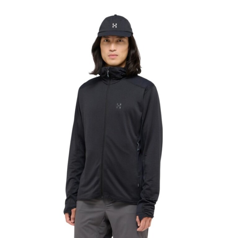 Haglöfs Fleece Jacket L.I.M Mid Multi II Hood (Midlayer, breathable, quick-drying) black men's