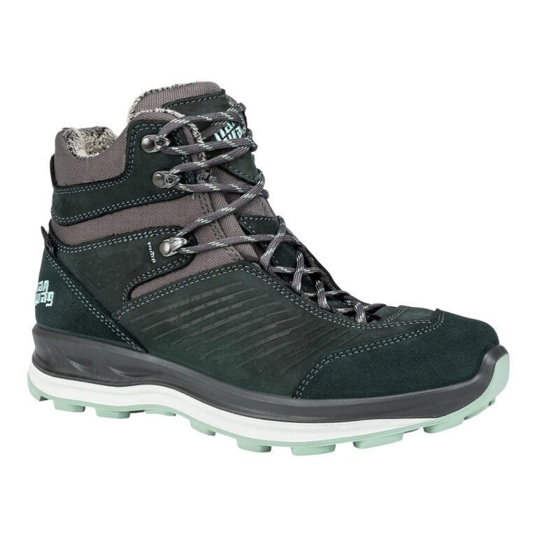 Hanwag Winter Hiking Boots Bluerstrait Mid ES (Nubuck and Suede, waterproof) petrol/mint green ladies