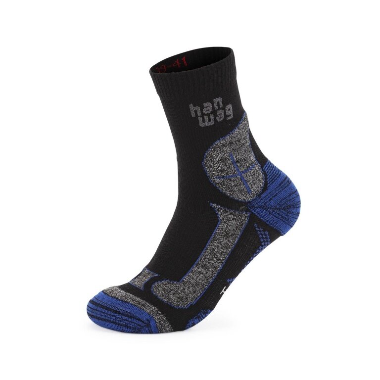 Hanwag Hiking Sock Hike Merino Sock (moisture transport, merino wool) black/blue - 1 pair