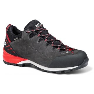 Hanwag Makra Pro Low Bunion GTX Hiking Shoes (Approach, waterproof, suede) asphalt grey/red men's