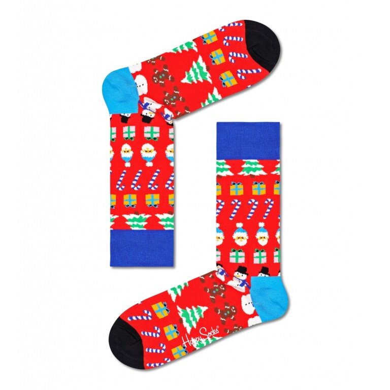 Happy Socks Daily Crew Sock All I Want For Christmas red - 1 Pair