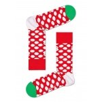Happy Socks Daily Sock Crew Big Dot Snowman (Snowman) red/green - 1 Pair