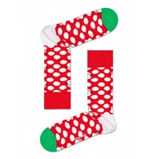 Happy Socks Daily Sock Crew Big Dot Snowman (Snowman) red/green - 1 Pair
