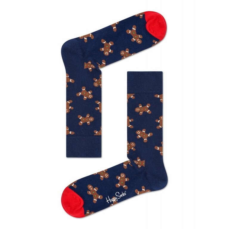 Happy Socks Daily Sock Crew Gingerbread (Gingerbread) navy blue/red - 1 Pair