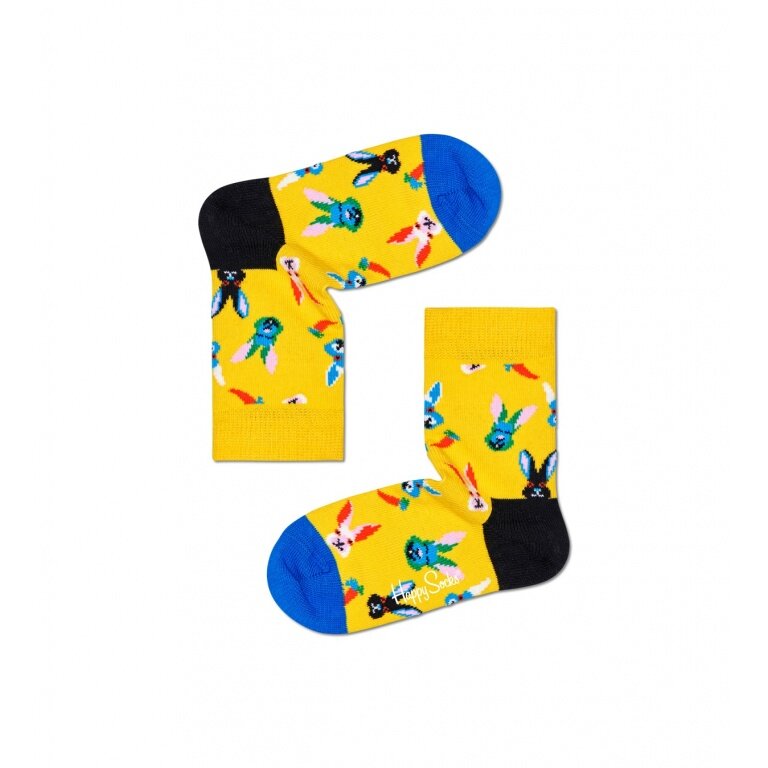 Happy Socks Daily Sock Crew Kids Easter Bunny (Yellow) - 1 Pair