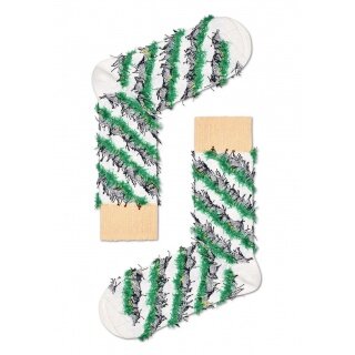 Happy Socks Daily Sock Crew Lashes white/green 1pc