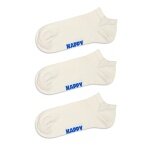 Happy Socks Daily Sock Sneaker Low Solid white - 3 pairs