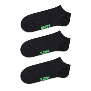 Happy Socks Daily Low Cut Sneaker Socks Black - 3 Pairs