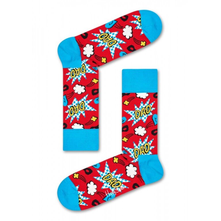 Happy Socks Daily Sock Crew Super Dad red - 1 Pair