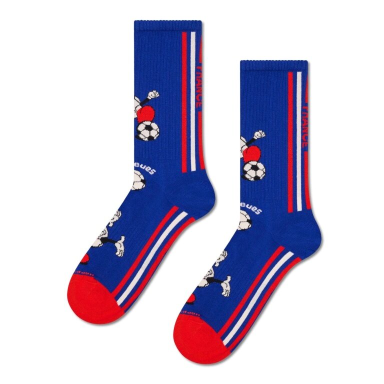 Happy Socks Daily Socks Crew Team France Football Sneakers blue - 1 Pair