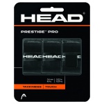 Head Overgrip Prestige Pro (sticky, smooth) 0.6mm black 3-pack