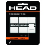 Head Overgrip Prestige Pro (sticky, smooth) 0.6mm white 3-pack