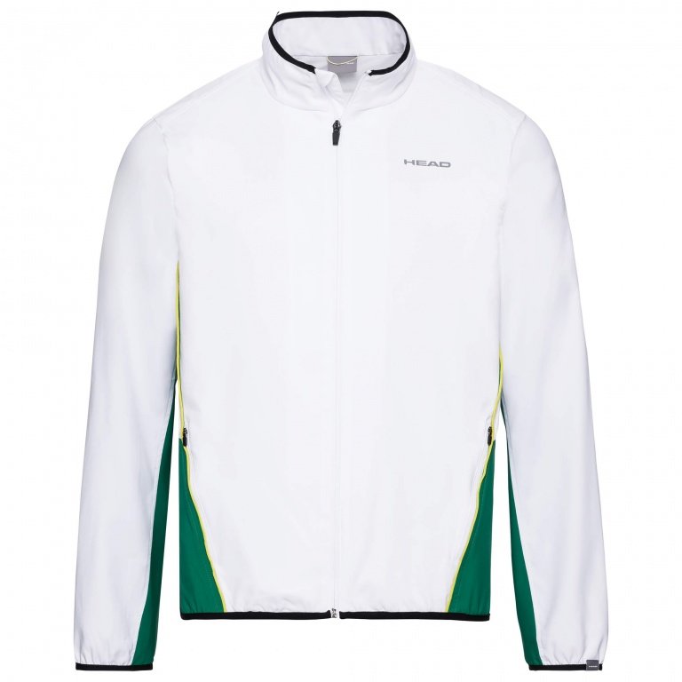 Head Tennis Jacket Club white/green Boys