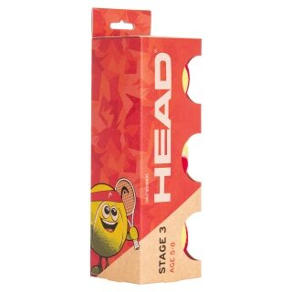 Head Methodik balls Stage 3 (pressureless) red/yellow pack of 3