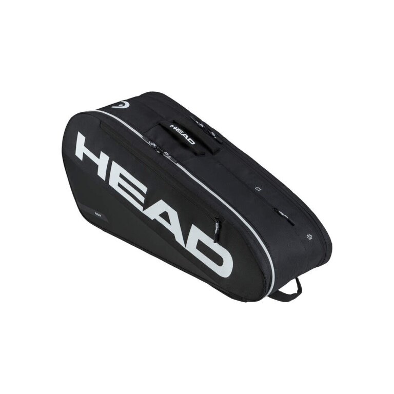 Head Tennis Racket Bag Tour Racquet Bag M (Racket Bag, 2 Main Compartments) 2026 black/white 6-pack