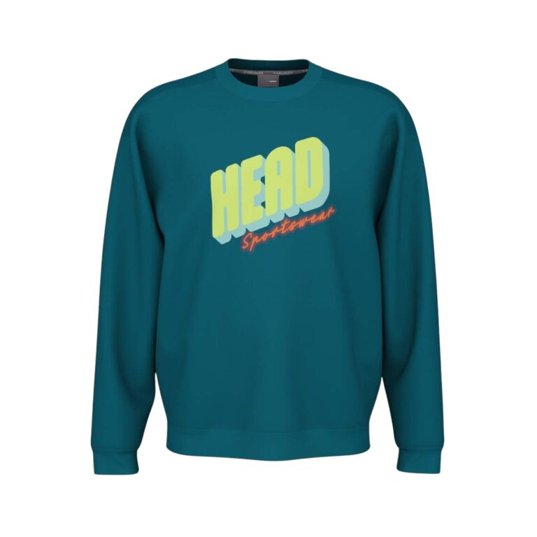 Head Pullover Rally Crewneck (mixed fabric) teal green men's