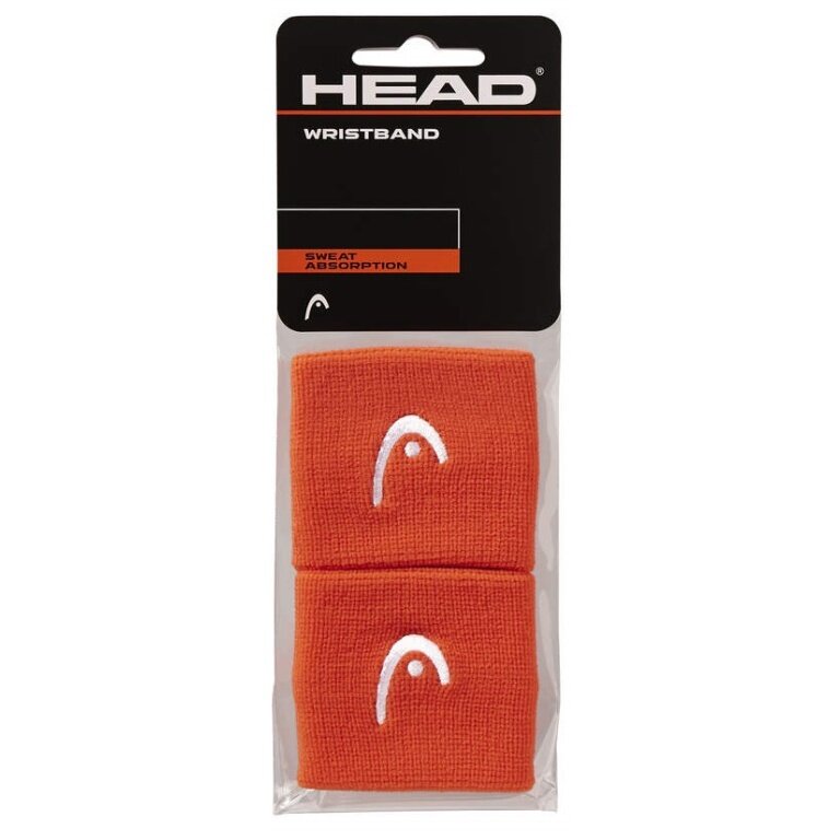 Head Sweatband Wrist Logo orange - 2 pieces
