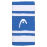 Head Sweatband Wrist Jumbo Logo Striped Blue/White - 2 Pieces