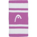 Head Sweatband Striped Wristband Jumbo Purple/White - 2 Pieces