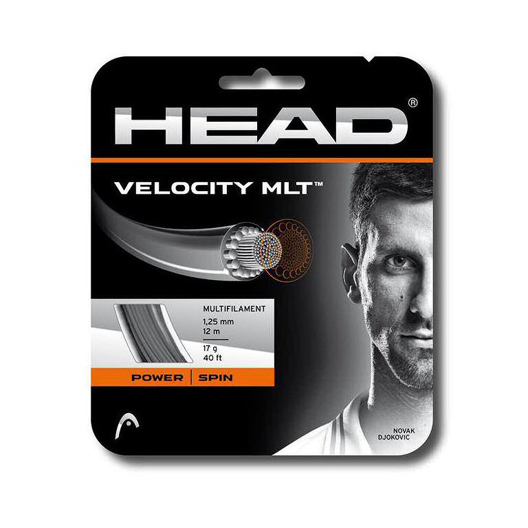 Head Tennis String Velocity MLT (Arm Protection+Touch) black 12m Set