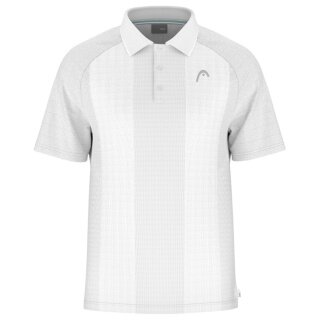 Head Tennis Polo Performance (100% Polyester, Moisture Transfer Microfiber Technology) 2025 white/grey men's