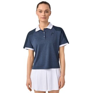 Head Tennis Polo Play Tech (Polyester Jacquard, quick-drying) 2025 navy blue ladies