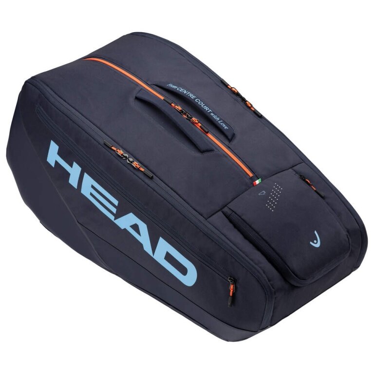 Head Tennis Racket Bag Pro Racquet Bag XL (Racket Bag, 3 Main Compartments) 2026 Navy Blue 12-Pack